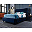 Carli Plush Velvet Blue Bed Frame