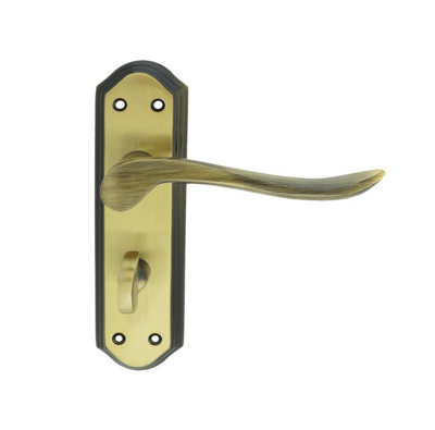 Carlisle Brass Florentine Bronze Lytham Lever on WC backplate (DL452FB)