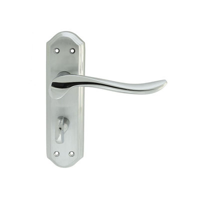 Carlisle Brass Lytham Chrome Lever Bathroom Handle with Bathroom Turn Dual Finish