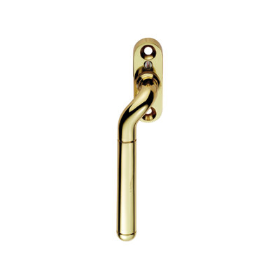 Carlisle Brass Polished Brass Cranked Locking Espagnolette Handle L/H (V1008LH)