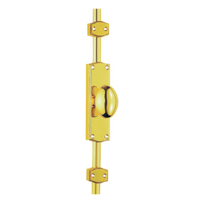 Carlisle Brass Polished Brass Espagnolette Bolt - Oval Knob Set (ES34)