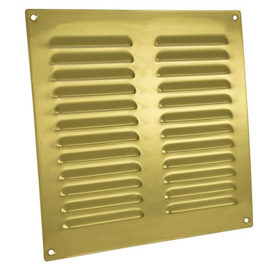 Carlisle Brass Polished Brass Hooded Louvre Vent (HL6)