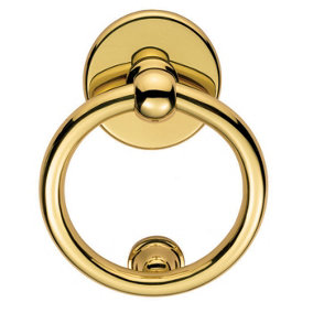 Carlisle Brass Polished Brass Ring Door Knocker (M37)