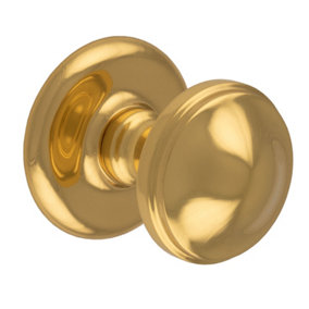 Carlisle Brass Polished Brass Round Centre Door Knob (M60)