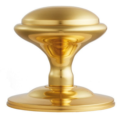 Carlisle Brass Polished Brass Round Centre Door Knob (M61)
