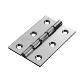 Carlisle Brass Polished Chrome Double Steel Washered Brass Butt Hinge (HDSW1CP)