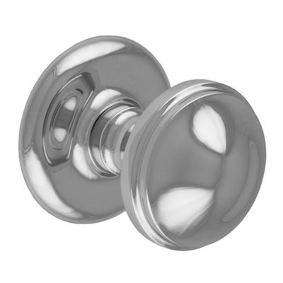 Carlisle Brass Polished Chrome Round Centre Door Knob (M60CP) DIY at B&Q