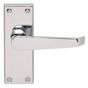 Carlisle Brass Polished Chrome Victorian Lever on Latch Backplate (M31CP)