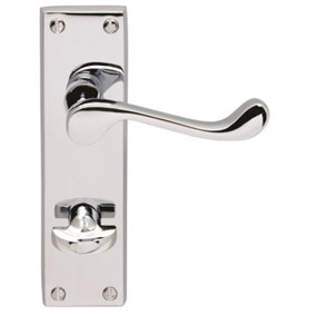 Carlisle Brass Polished Chrome Victorian Scroll Lever on WC Backplate (DL54WCCP)