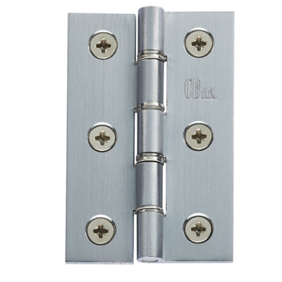 Carlisle Brass Satin Chrome Double Stainless Steel Washered Brass Butt Hinge (HDSSW2SC)