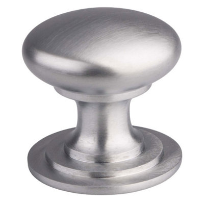 Carlisle Brass Satin Chrome Victorian Cupboard Knob 42mm Satin Chrome (M47DSC)