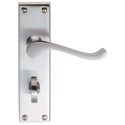 Carlisle Brass Satin Chrome Victorian Scroll Lever on WC Backplate (DL54WCSC)
