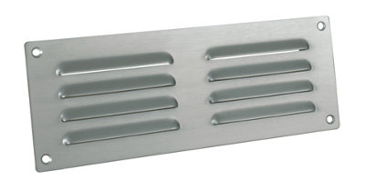 Carlisle Brass Satin Stainless Steel / Satin Chrome Hooded Louvre Vent (HL4SSSC)