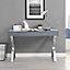 Carlo High Gloss Computer Desk In White With Chrome Legs
