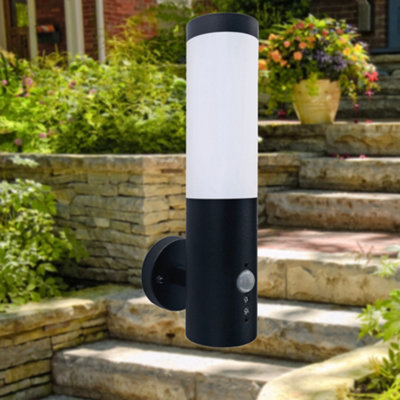 Carlton Black Outdoor Motion Sensor Wall Light