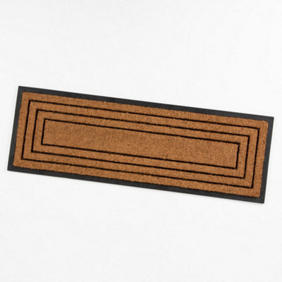 Carlton Border Natural Rubber & Coir Brush Outdoor Doormat 120 x 40cm - 4