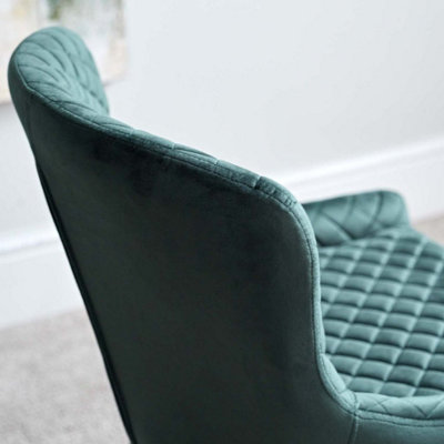 Carlton Dining Chair - Dark Green Velvet (Set of 2)