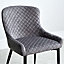Carlton Dining Chair - Dark Grey Velvet (Set of 2)