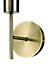 Carlton Unswitched Wall Lamp 1 Light without Shade, E27 Antique Brass