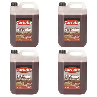 Carlube 2 Stroke Motorbike Motorcycle Engine Oil Treatment 4.5 Litres x4 DIY at B&Q