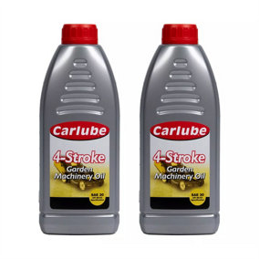 Carlube 4 Stroke Garden Machinery Oil 1L Litre x2 Treatment 2 Litres Gardening
