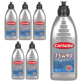 Carlube 75W-90 Tdl Total Driveline Lubricant Gear Oil Boxes & Differentials 1Lx6