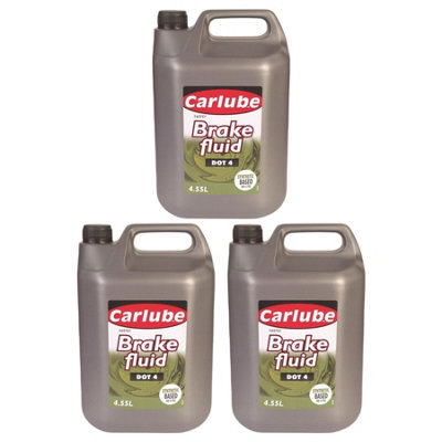 Carlube Brake Fluid FMVSS 116 DOT 4 SAE J1704 Synthetic 4.55 Litres x3