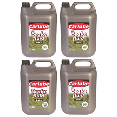 Carlube Brake Fluid FMVSS 116 DOT 4 SAE J1704 Synthetic 4.55 Litres x4