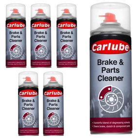 Carlube Brake &  Parts Clutch Components Tools Cleaner Degreaser Spray 400ml x6
