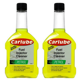 Carlube Concentrated Petrol Fuel Injector Cleaner Increase Engine Power 300ml x2