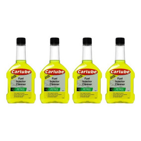 Carlube Concentrated Petrol Fuel Injector Cleaner Increase Engine Power 300ml x4
