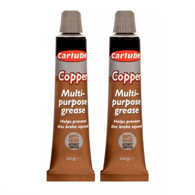 Carlube Copper Grease AntiSeize Tube Brake Pad Multipurpose 20g x2