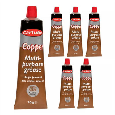 Carlube Copper Grease Brake Pad Anti-Seize Multi-purpose 70g Tube x6