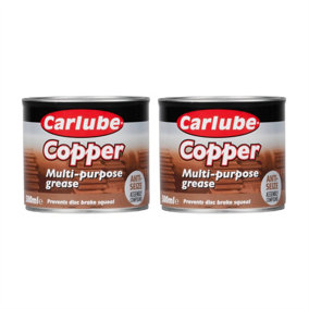 Carlube Copper Grease Brake Pad Anti-Seize Squeal Slip Multi-Purpose 500g x2
