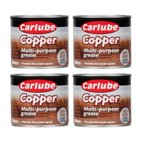 Carlube Copper Grease Brake Pad Anti-Seize Squeal Slip Multi-Purpose 500g x4