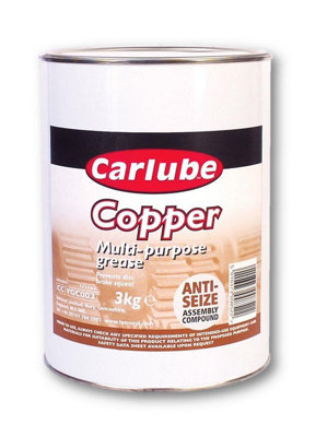 Carlube Copper Grease Multi Purpose Anti Seize Assembly Compound 3Kg Ygc003 x 4