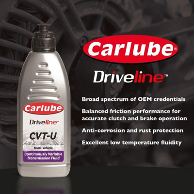 Carlube CVT-U Continuosly Variable Transmission Gearbox Oil Fluid 1L x12