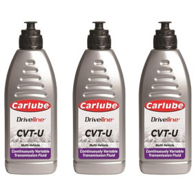 Carlube CVT-U Continuosly Variable Transmission Gearbox Oil Fluid 1L x3