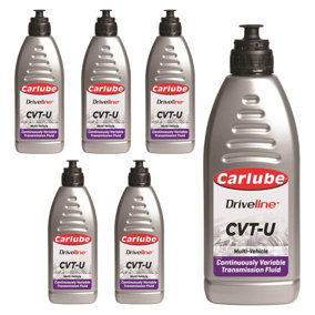 Carlube CVT-U Continuosly Variable Transmission Gearbox Oil Fluid 1L x6