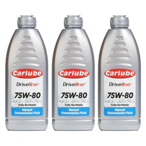 Carlube Driveline 75W-80 Fully Synthetic Manual Transmission Fluid 1L x3