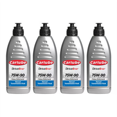 Carlube Driveline 75w90 Manual Transmission Fluid 1L Litre x4