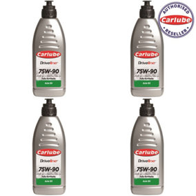 Carlube Driveline SAE 75W90 Fully Synthetic Axle Oil 1L Litre x4 Lubricant 4L
