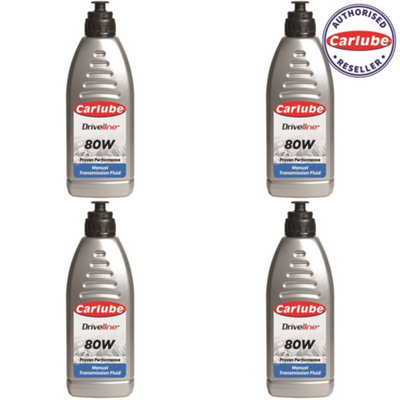 Carlube Driveline SAE 80W  Mineral Manual Transmission Fluid 1 Litre x 4