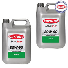 Carlube Driveline SAE 80W90 Mineral Axle Oil 4.55L Litre x2 Lubricant 9.1 Litres