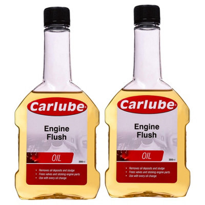 Carlube Engine Flush Oil Additive Treatment Sludge & Deposit Remover 300ml x2