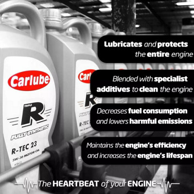 Carlube Engine Oil 12L Triple R 5W30 C3-16 Fully Synthetic 12x 1 Litre R-TEC 22
