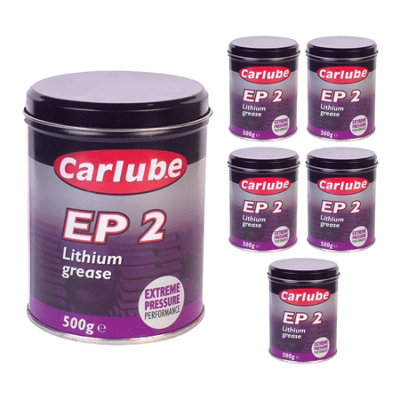 Carlube Ep2 Lithium Lubricant Extreme Pressure Performance Grease 500G x6