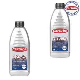 Carlube Fully Synthetic 4 Stroke Motorcycle Oil 1L Litre x2 Lubricant 2 Litres