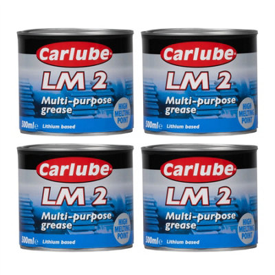 Carlube Lithium 2 Wheel Bearing Multipurpose Grease Corrosion Protection 500g x4