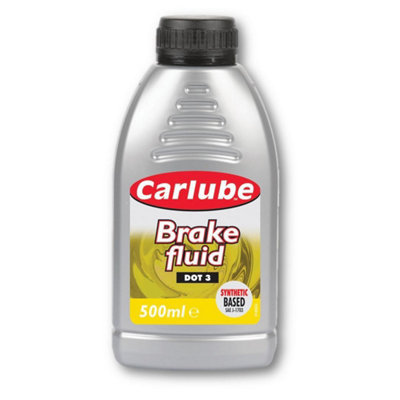 Carlube Synthetic Based DOT 3 Brake Fluid 500mL Braking System 0.5L BRF050